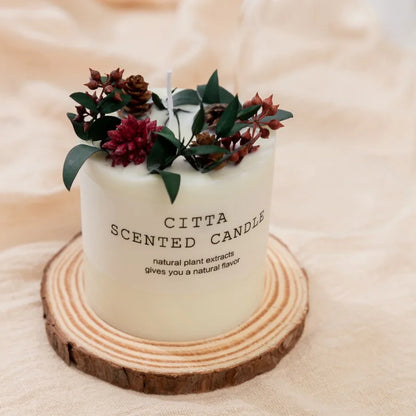 Handmade Scented Soy Wax Pillar Candle
