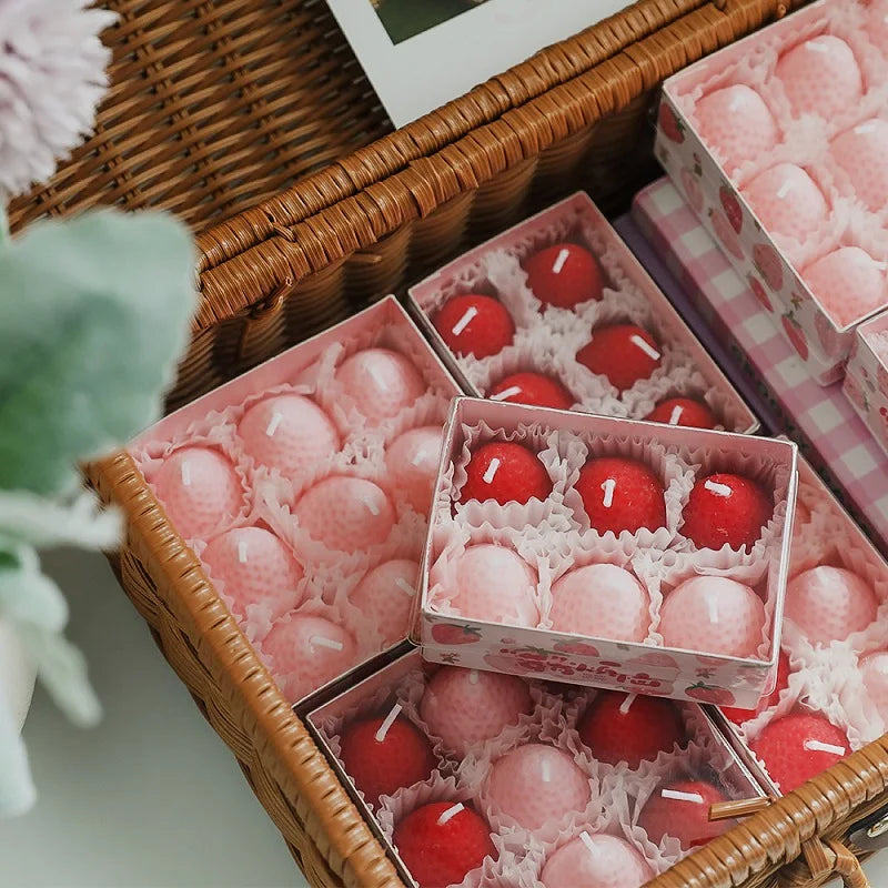 Strawberry Scented Candle Gift Box