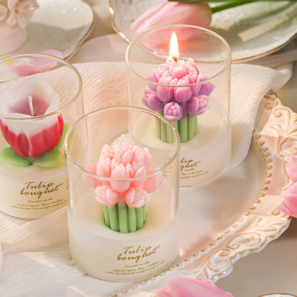 Tulip-Shaped Scented Candle