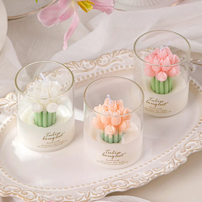 Tulip-Shaped Scented Candle