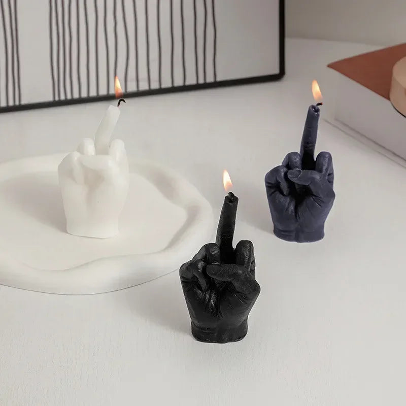 Creative Middle Finger Shaped Gesture Scented Candles
