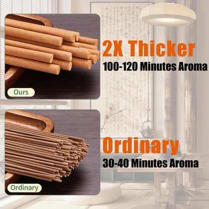 Handmade Scent Stick, Burns 100-120 mins, 160pcs with 2 Holders