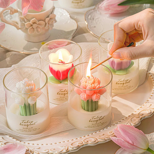 Tulip-Shaped Scented Candle