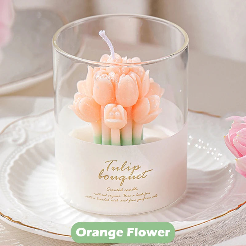 Tulip-Shaped Scented Candle