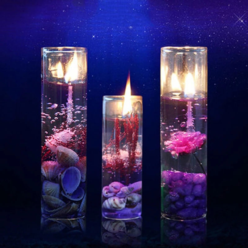 Ocean-Themed Art Gel Wax Candle