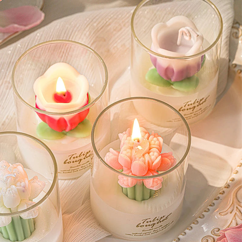 Tulip-Shaped Scented Candle