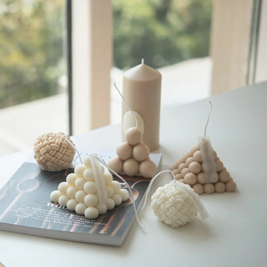 Handmade Scented Geometric Tapered Candle