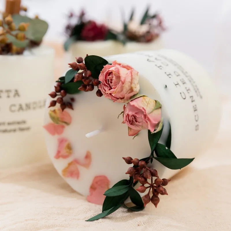 Handmade Scented Soy Wax Pillar Candle