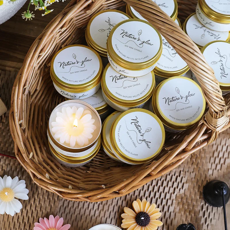 Small flower scented candle