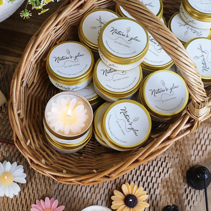 Small flower scented candle