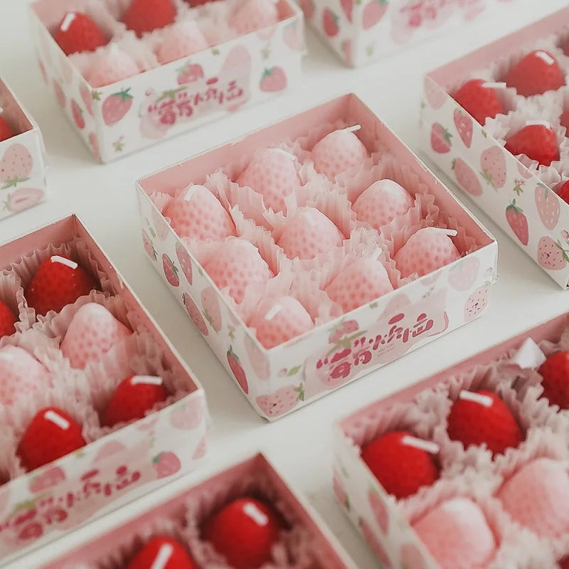 Strawberry Scented Candle Gift Box