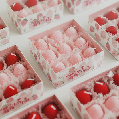 Strawberry Scented Candle Gift Box