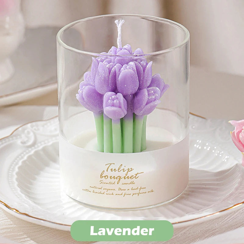 Tulip-Shaped Scented Candle