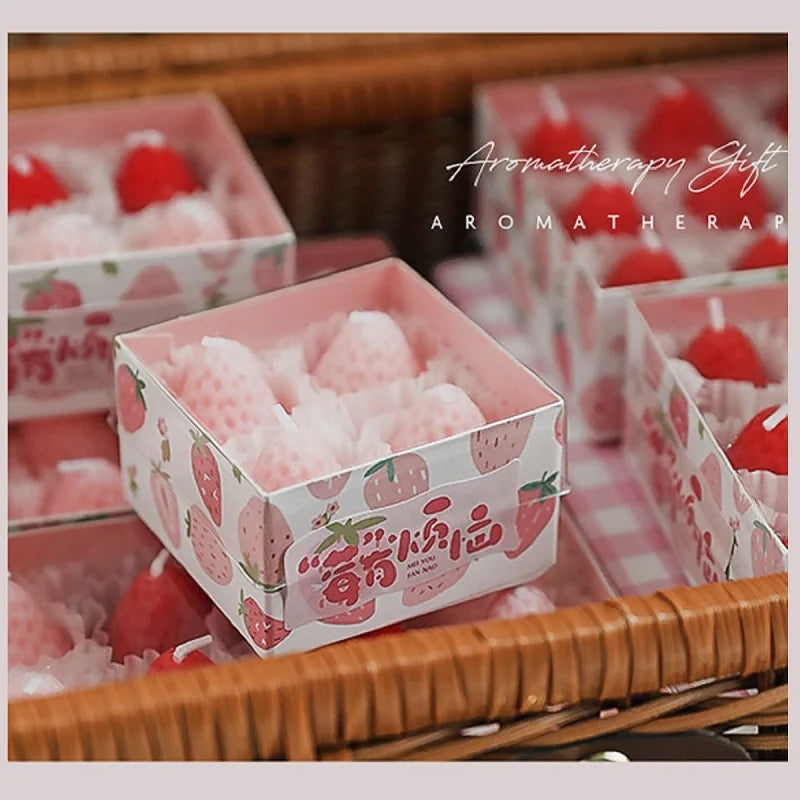 Strawberry Scented Candle Gift Box