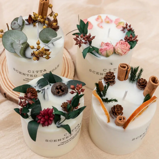 Handmade Scented Soy Wax Pillar Candle