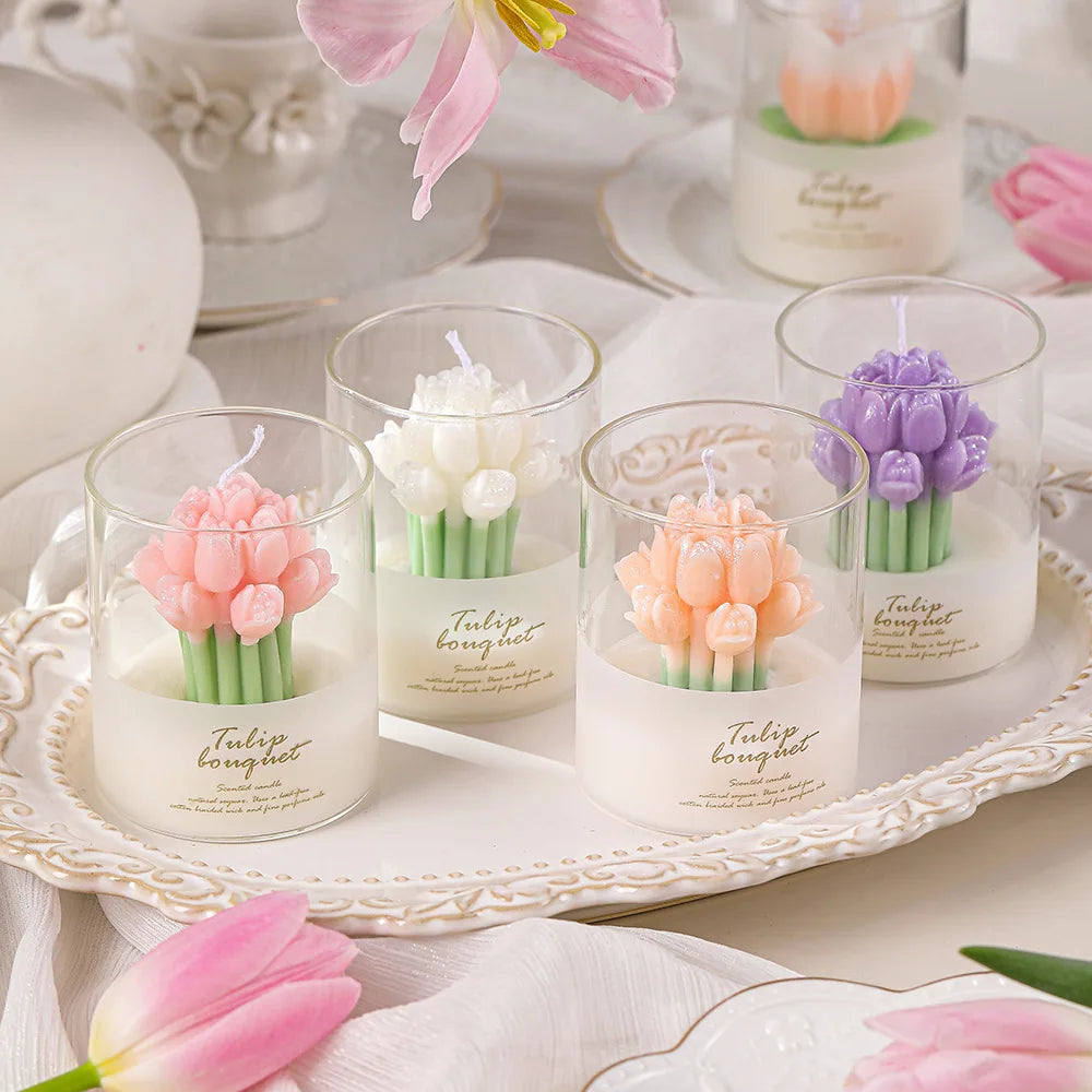Tulip-Shaped Scented Candle
